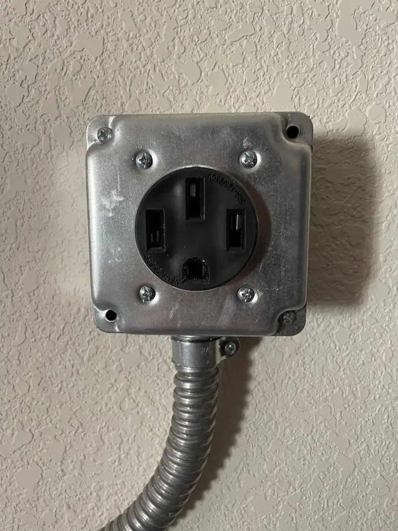 NEMA 14-50 outlet installed for Smart Home Electrical in Rural Hall